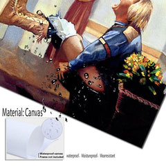 Dumb and Dumber Harry Dunne Bathroom Scene - Funny Canvas Wall Ar