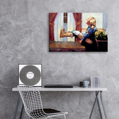 Dumb and Dumber Harry Dunne Bathroom Scene - Funny Canvas Wall Ar