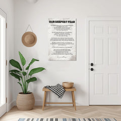 Our Deepest Fear Marianne Williamson Quote Canvas Wall Art Print