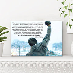 Rocky Balboa Motivational Canvas Wall Art for Home Gym & Office