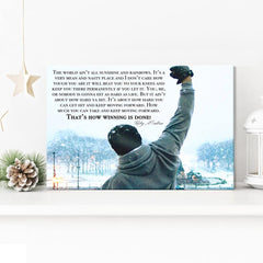 Rocky Balboa Motivational Canvas Wall Art for Home Gym & Office