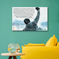 Rocky Balboa Motivational Canvas Wall Art for Home Gym & Office