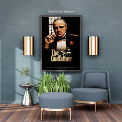 Classic “The Godfather” Movie Poster Canvas – Vintage Wall Art for Living Room