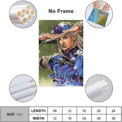 JoJo's Bizarre Adventure Steel Ball Run Gyro Zeppeli Canvas Art Poster