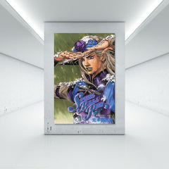 JoJo's Bizarre Adventure Steel Ball Run Gyro Zeppeli Canvas Art Poster
