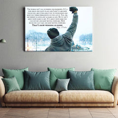 Rocky Balboa Motivational Canvas Wall Art for Home Gym & Office