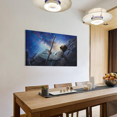 Jesus Stargazing Religious Landscape Canvas Wall Art