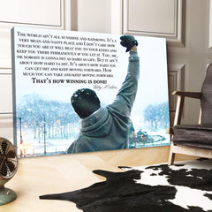 Rocky Balboa Motivational Canvas Wall Art for Home Gym & Office