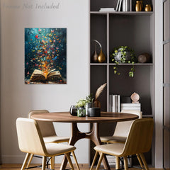 Library Study Room Butterfly Book Impressionist Canvas Wall Art