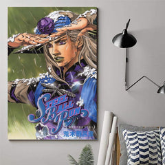 JoJo's Bizarre Adventure Steel Ball Run Gyro Zeppeli Canvas Art Poster
