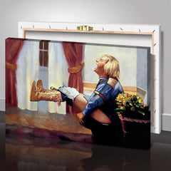 Dumb and Dumber Harry Dunne Bathroom Scene - Funny Canvas Wall Ar