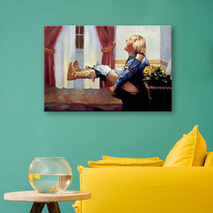 Dumb and Dumber Harry Dunne Bathroom Scene - Funny Canvas Wall Ar