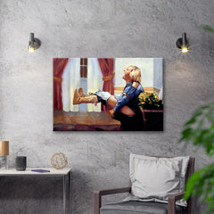 Dumb and Dumber Harry Dunne Bathroom Scene - Funny Canvas Wall Ar