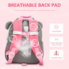 Cocomilo Waterproof Grey Bear Anti-Lost Kids Backpack